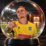Norman Bassette in Westerlo-context met een geprojecteerde route naar de Rode Duivels in de glazen bol