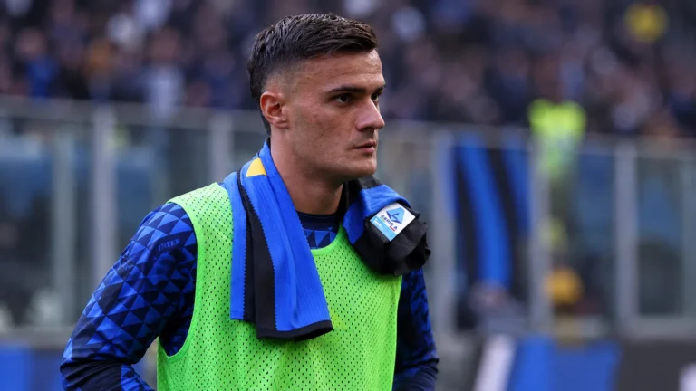 Aleksandar Stankovic tijdens een opwarming bij Internazionale.