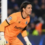 Yann Sommer alert in het doelgebied van Club Brugge tijdens een Europese wedstrijd.